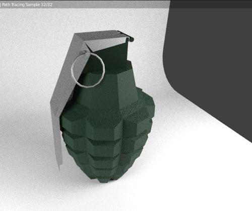 low poly grenade preview image